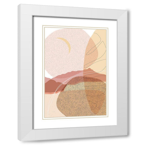 Dusty Desert 3 White Modern Wood Framed Art Print with Double Matting by Urban Epiphany