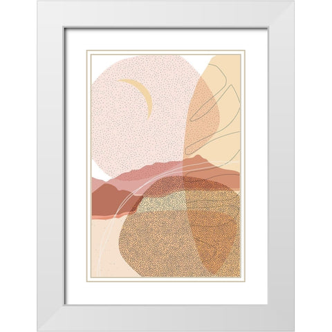 Dusty Desert 3 White Modern Wood Framed Art Print with Double Matting by Urban Epiphany