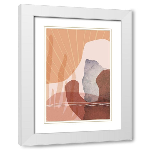 Dusty Desert 8 White Modern Wood Framed Art Print with Double Matting by Urban Epiphany