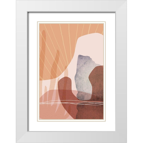 Dusty Desert 8 White Modern Wood Framed Art Print with Double Matting by Urban Epiphany