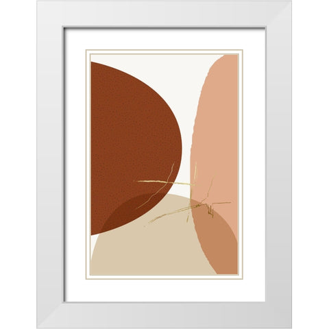 Mid Century Boho Minimalist 1 White Modern Wood Framed Art Print with Double Matting by Urban Epiphany