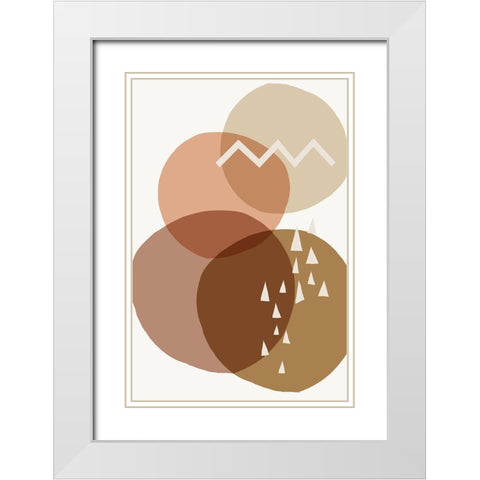 Mid Century Boho Minimalist 7 White Modern Wood Framed Art Print with Double Matting by Urban Epiphany