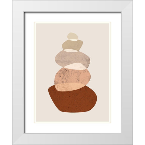 Mid Century Boho 1 White Modern Wood Framed Art Print with Double Matting by Urban Epiphany