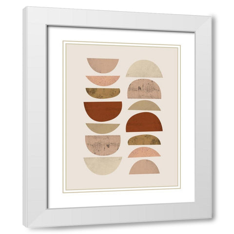 Mid Century Boho 2 White Modern Wood Framed Art Print with Double Matting by Urban Epiphany