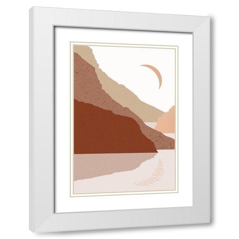 Boho Reflection 1 White Modern Wood Framed Art Print with Double Matting by Urban Epiphany
