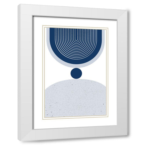 Mid Century Elegance 1 White Modern Wood Framed Art Print with Double Matting by Urban Epiphany