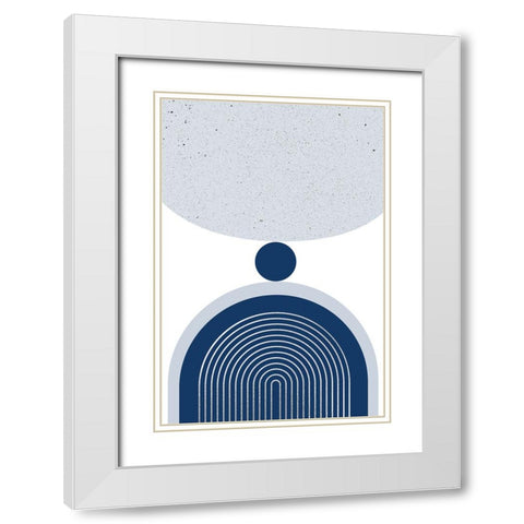 Mid Century Elegance 3 White Modern Wood Framed Art Print with Double Matting by Urban Epiphany