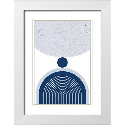 Mid Century Elegance 3 White Modern Wood Framed Art Print with Double Matting by Urban Epiphany