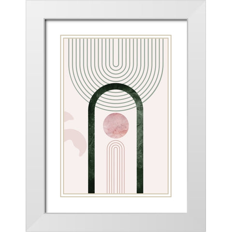 Mid Century Palm Springs 3 White Modern Wood Framed Art Print with Double Matting by Urban Epiphany