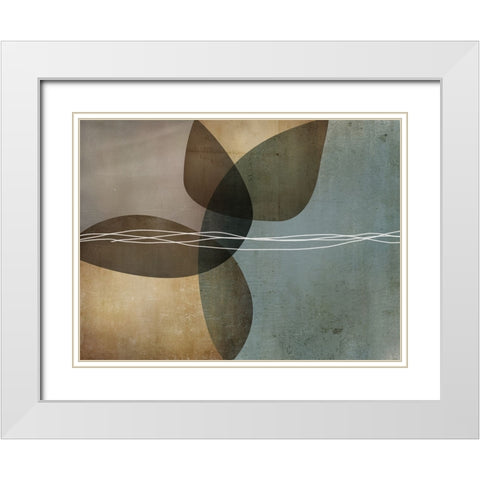 Organic Shapes 2 White Modern Wood Framed Art Print with Double Matting by Urban Epiphany