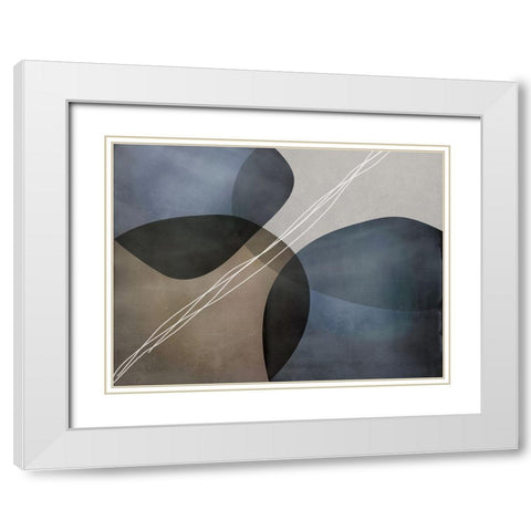Organic Shapes 3 White Modern Wood Framed Art Print with Double Matting by Urban Epiphany
