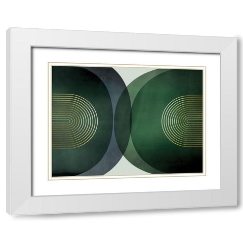 Merging Entities 1 White Modern Wood Framed Art Print with Double Matting by Urban Epiphany