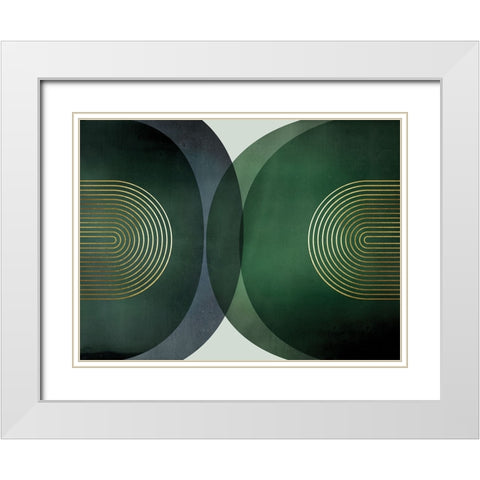 Merging Entities 1 White Modern Wood Framed Art Print with Double Matting by Urban Epiphany