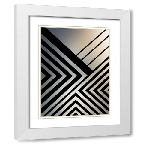Neutral Tones 2 White Modern Wood Framed Art Print with Double Matting by Urban Epiphany