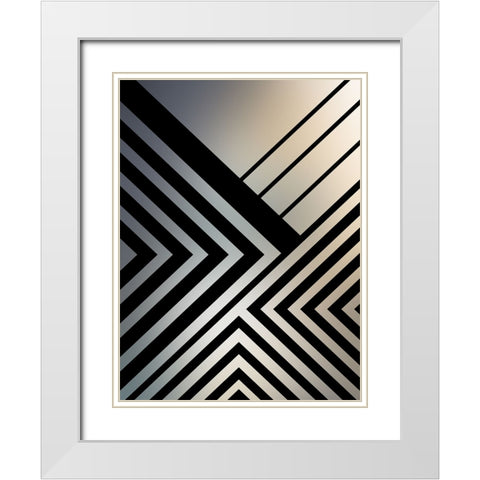 Neutral Tones 2 White Modern Wood Framed Art Print with Double Matting by Urban Epiphany