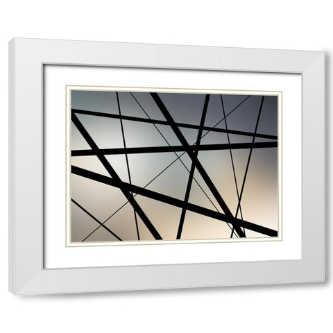 Neutral Tones 3 White Modern Wood Framed Art Print with Double Matting by Urban Epiphany