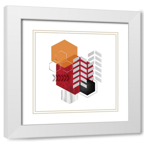 Hot Geo 1 White Modern Wood Framed Art Print with Double Matting by Urban Epiphany