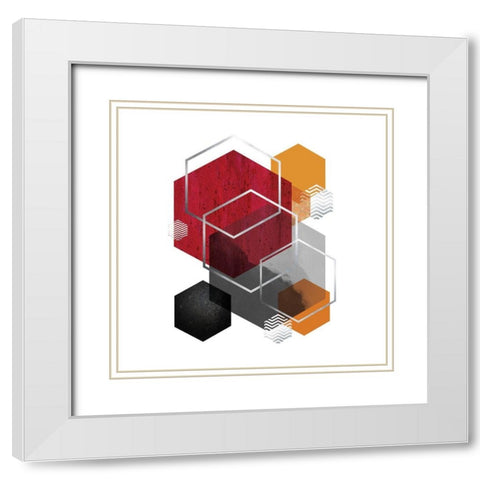 Hot Geo 2 White Modern Wood Framed Art Print with Double Matting by Urban Epiphany