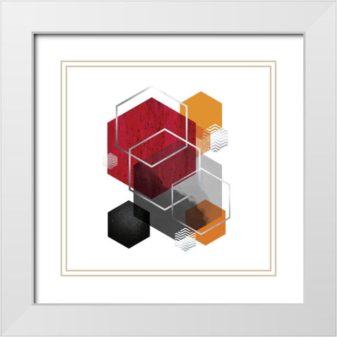 Hot Geo 2 White Modern Wood Framed Art Print with Double Matting by Urban Epiphany