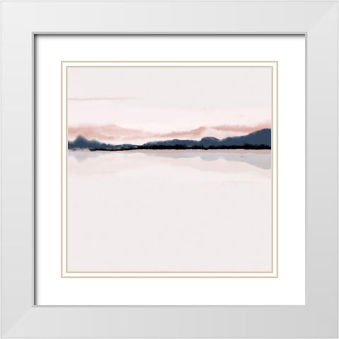 Horizon 1 White Modern Wood Framed Art Print with Double Matting by Urban Epiphany