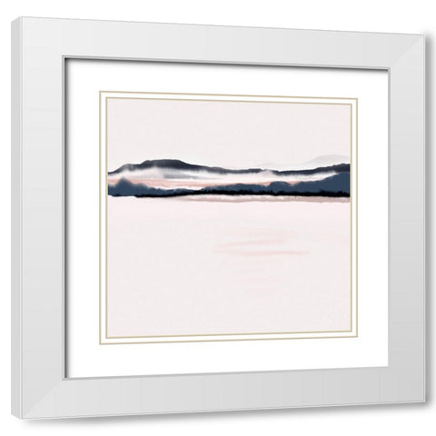 Horizon 2 White Modern Wood Framed Art Print with Double Matting by Urban Epiphany
