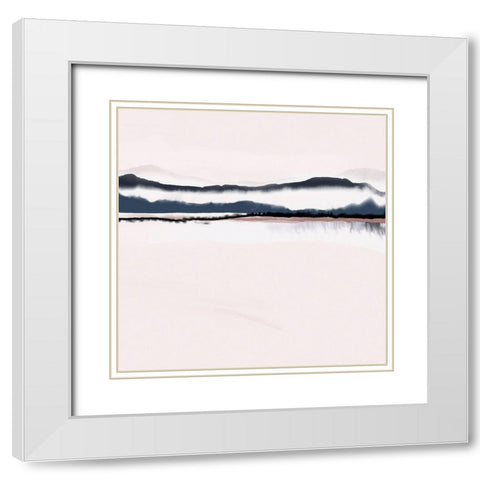 Horizon 3 White Modern Wood Framed Art Print with Double Matting by Urban Epiphany