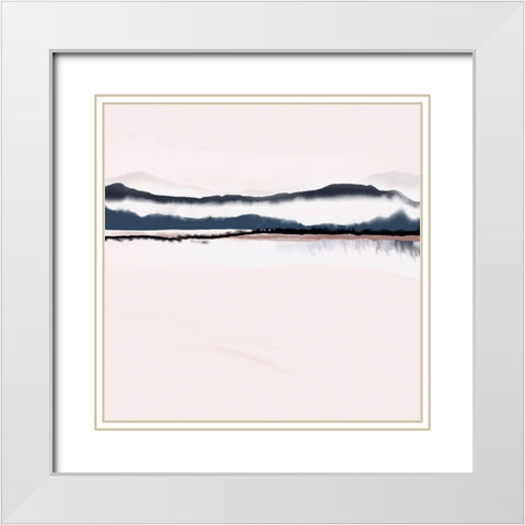 Horizon 3 White Modern Wood Framed Art Print with Double Matting by Urban Epiphany