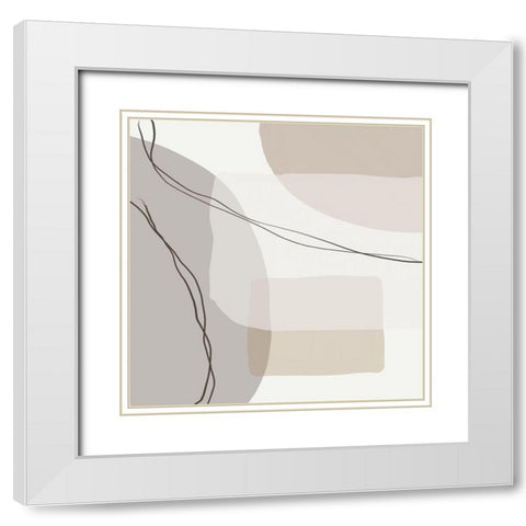 Peaceful 2 White Modern Wood Framed Art Print with Double Matting by Urban Epiphany