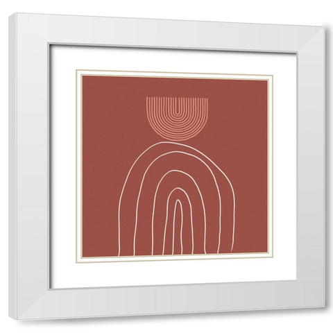 Dusty Desert White Modern Wood Framed Art Print with Double Matting by Urban Epiphany