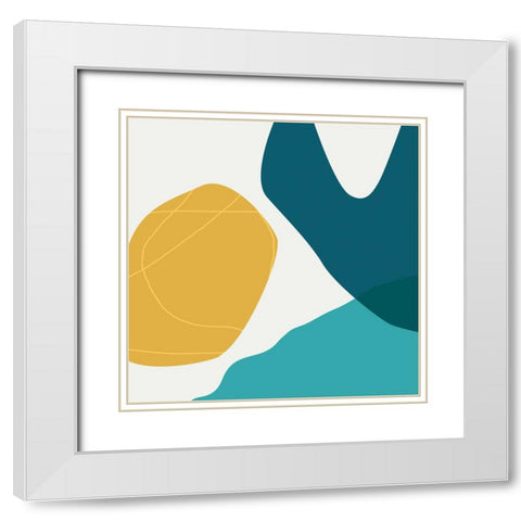 Minimalist Playful 3 White Modern Wood Framed Art Print with Double Matting by Urban Epiphany