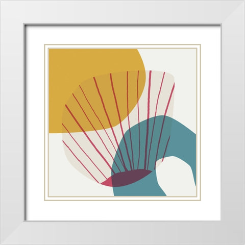 Minimalist Playful 4 White Modern Wood Framed Art Print with Double Matting by Urban Epiphany