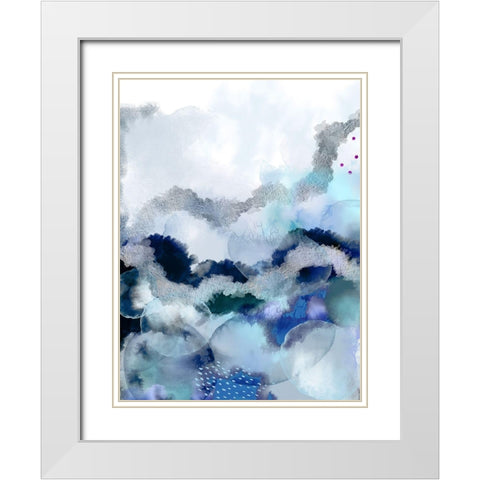 Evolving White Modern Wood Framed Art Print with Double Matting by Urban Epiphany