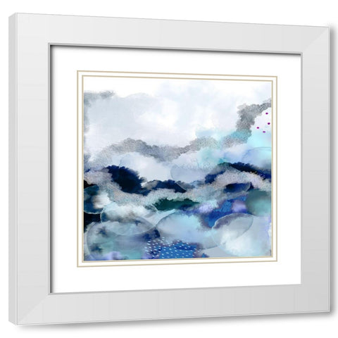 Evolving White Modern Wood Framed Art Print with Double Matting by Urban Epiphany
