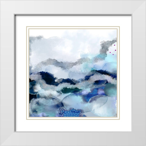 Evolving White Modern Wood Framed Art Print with Double Matting by Urban Epiphany
