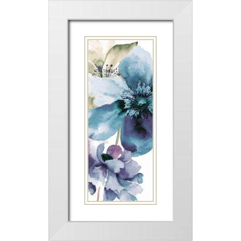 Icy Petals White Modern Wood Framed Art Print with Double Matting by Brown, Victoria