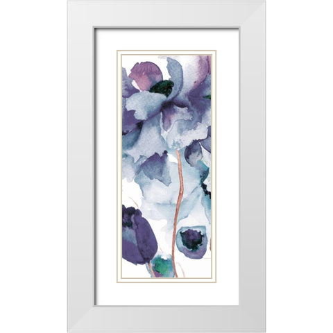 Icy Petals 2 White Modern Wood Framed Art Print with Double Matting by Brown, Victoria