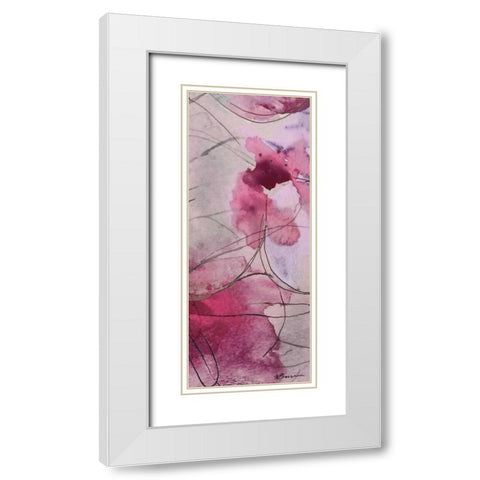 Flower Bomb 1 White Modern Wood Framed Art Print with Double Matting by Brown,Victoria