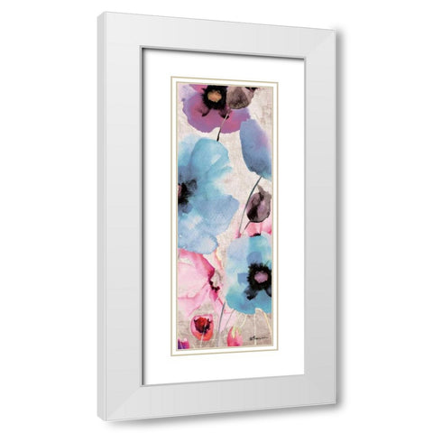 Sea Of Flowers 1 White Modern Wood Framed Art Print with Double Matting by Brown,Victoria