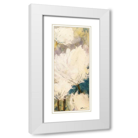 Floral Detonation 2 White Modern Wood Framed Art Print with Double Matting by Brown,Victoria