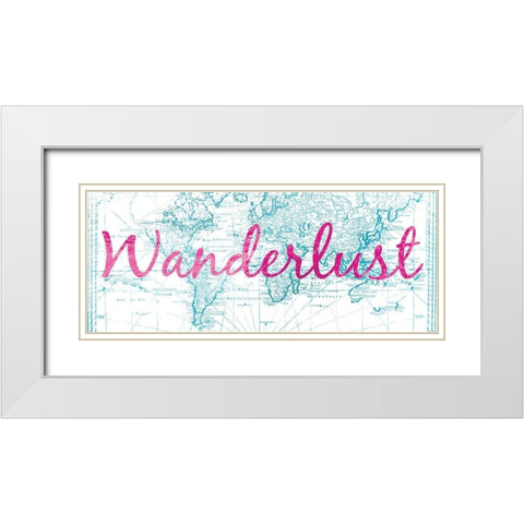 Wanderlust World White Modern Wood Framed Art Print with Double Matting by Brown, Victoria