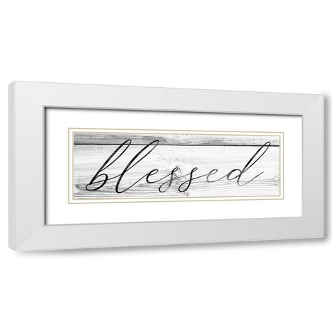 Blessed White Modern Wood Framed Art Print with Double Matting by Brown, Victoria