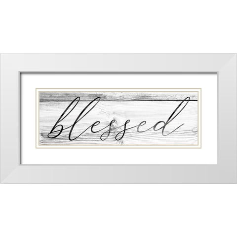 Blessed White Modern Wood Framed Art Print with Double Matting by Brown, Victoria