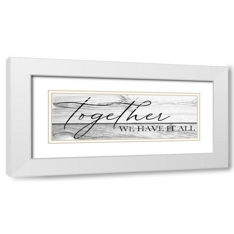 Together White Modern Wood Framed Art Print with Double Matting by Brown, Victoria