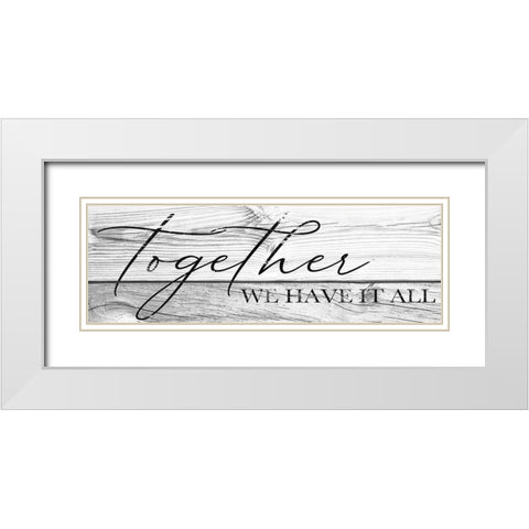 Together White Modern Wood Framed Art Print with Double Matting by Brown, Victoria