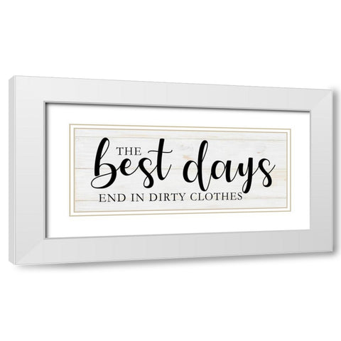 Laundry Words 3 White Modern Wood Framed Art Print with Double Matting by Brown, Victoria