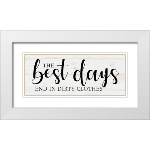 Laundry Words 3 White Modern Wood Framed Art Print with Double Matting by Brown, Victoria