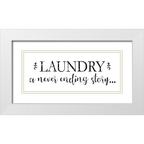 Laundry Words 5 White Modern Wood Framed Art Print with Double Matting by Brown, Victoria