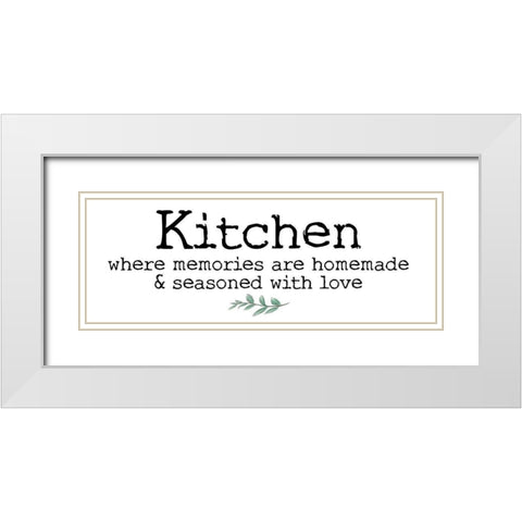Kitchen Words 5 White Modern Wood Framed Art Print with Double Matting by Brown, Victoria