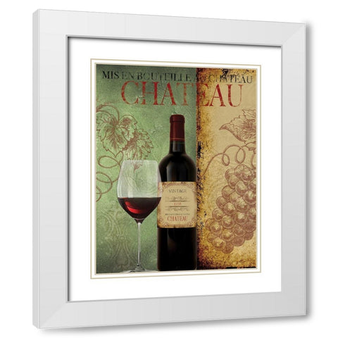 Spicy Wine 1 White Modern Wood Framed Art Print with Double Matting by Brown, Victoria
