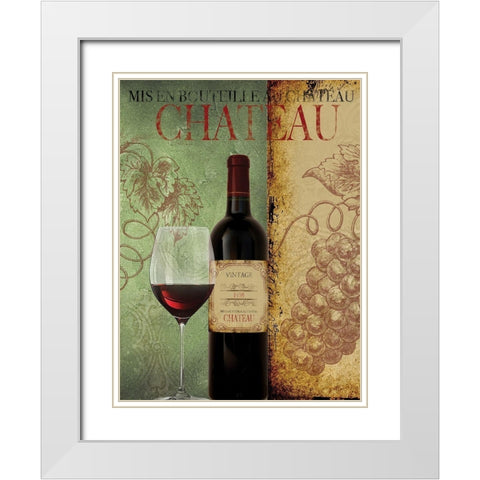 Spicy Wine 1 White Modern Wood Framed Art Print with Double Matting by Brown, Victoria